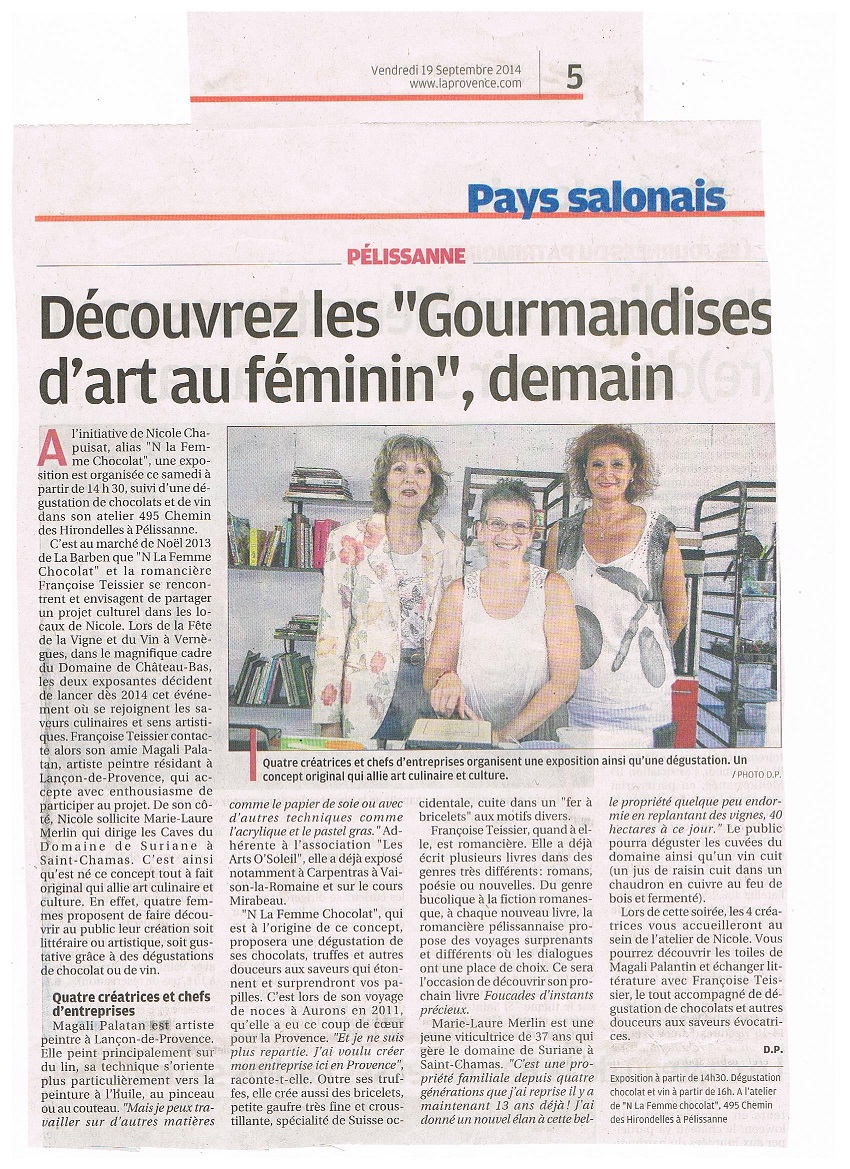 Gourmandises d arts 0914